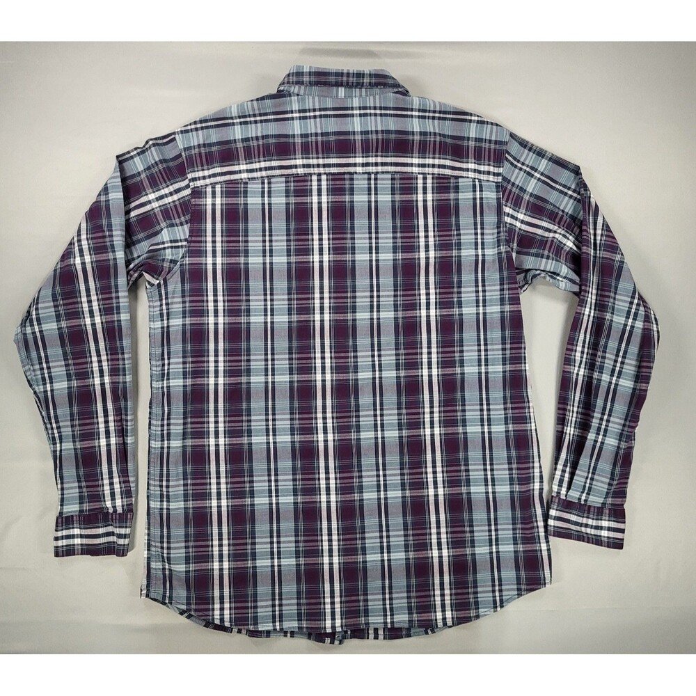 Columbia Men's Purple Green Plaid Long Sleeve Casual Shirt Sz XL Tall - Picture 3 of 9
